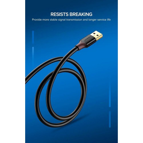 Подовжувач UGREEN US129 USB 3.0 Extension Male Cable 2m (Чёрный) (UGR-10373)
