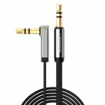 Аудіокабель UGREEN AV119 3.5mm male to 3.5mm male, Straight to angle flat Cable,TPE, 1m Black