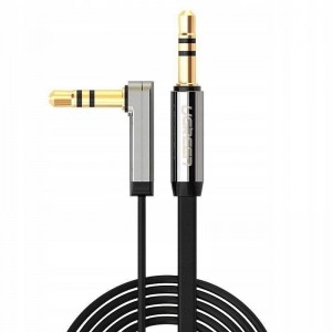 Аудіокабель UGREEN AV119 3.5mm male to 3.5mm male, Straight to angle flat Cable,TPE, 1m Black