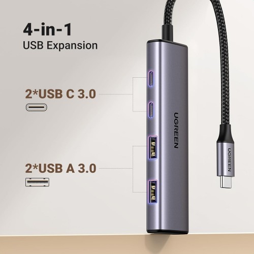 USB-хаб UGREEN 4-портовый USB-C хаб