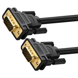 Кабель UGREEN VG101 VGA Male to Male Cable 1m (черный)(UGR-11673)
