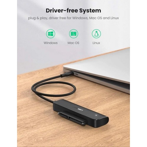 Адаптер UGREEN CM321 USB-C 3.0 на 2.5-дюймовый SATA конвертер 50 см (UGR-70610)