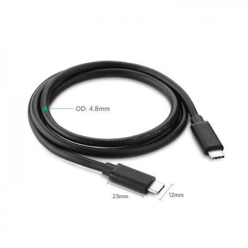 Кабель UGREEN US286 USB-C 2.0 M/M Cable 2m (Чёрный) (UGR-10306)