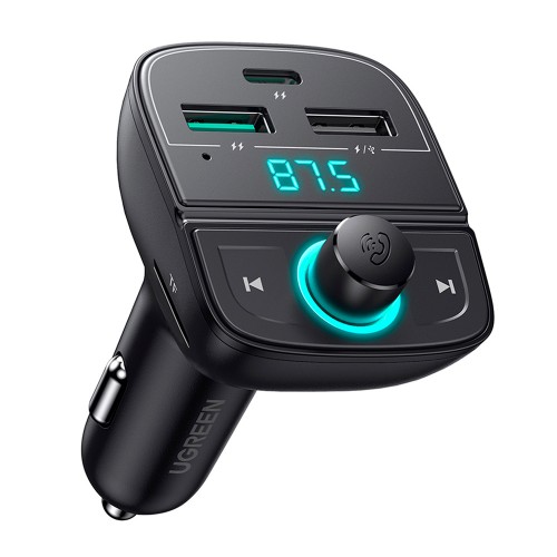 АЗП с FM-модулятором UGREEN CD229 FM&Bluetooth Передатчик&Автомобильное зарядное устройство + TF слот Черный