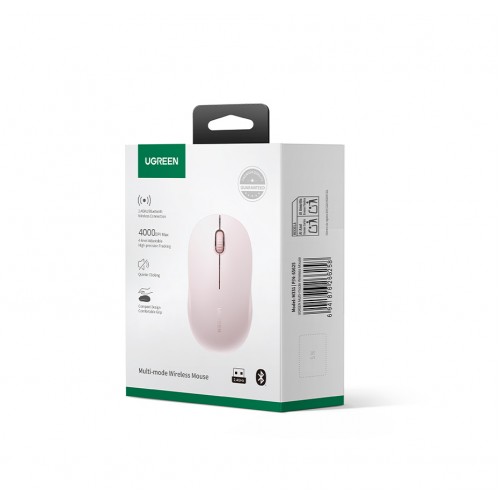 Маніпулятор миша бездротова UGREEN M331 Multi-mode Wireless Mouse Pink