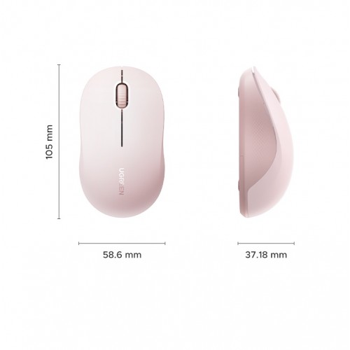 Маніпулятор миша бездротова UGREEN M331 Multi-mode Wireless Mouse Pink