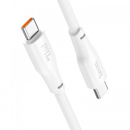 Кабель HOCO X93 Type-C to Type-C 240W, 1м, TPE, TPE разъемы, белый