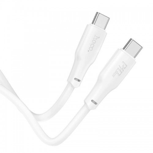 Кабель HOCO X93 Type-C to Type-C 240W, 1м, TPE, TPE разъемы, белый