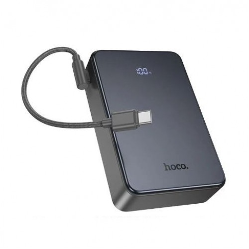 Внешний аккумулятор HOCO J170A Starlight 22.5W+PD20W полностью совместимый power bank с кабелем (20000mAh) Металлический серый