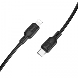 Кабель BOROFONE BX113 Lenny PD silicone charging data cable iP(L=1M) Black