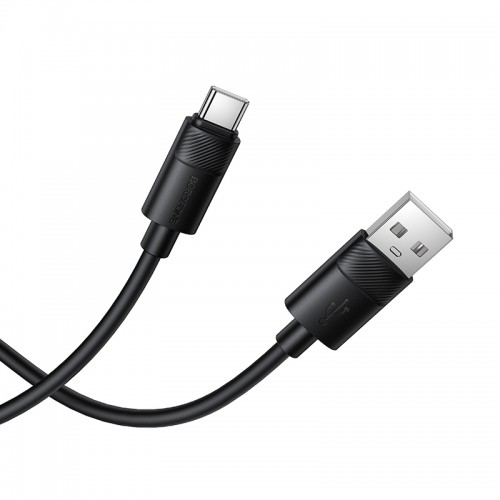 Кабель BOROFONE BX123 Leya silicone charging data cable Type-C Black