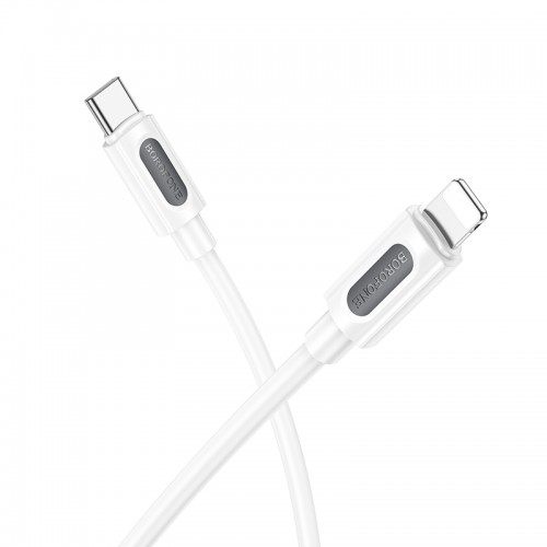 Кабель BOROFONE BX114 Structure PD силиконовый зарядный кабель для передачи данных iP Белый