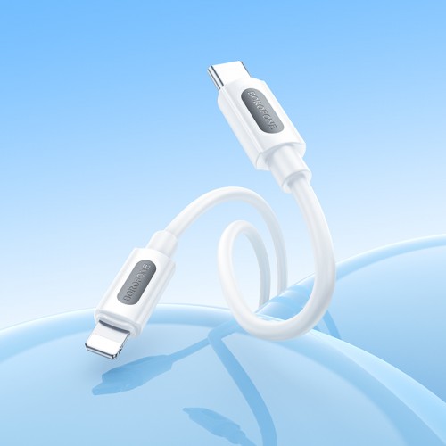 Кабель BOROFONE BX114 Structure PD силиконовый зарядный кабель для передачи данных iP Белый