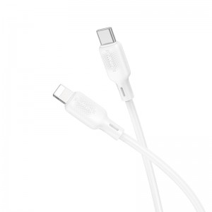 Кабель BOROFONE BX113 Lenny PD silicone charging data cable iP (L=1M) White