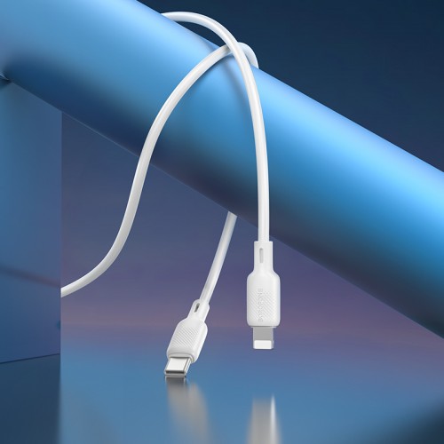 Кабель BOROFONE BX113 Lenny PD silicone charging data cable iP (L=1M) White