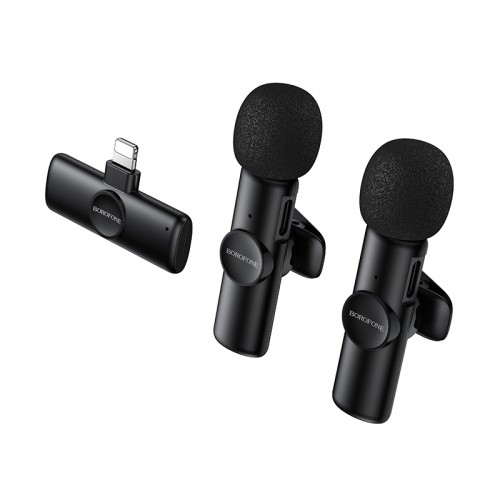 Бездротова мікрофонна система BOROFONE BFK16A Winner dual-mic (Lightning) Black