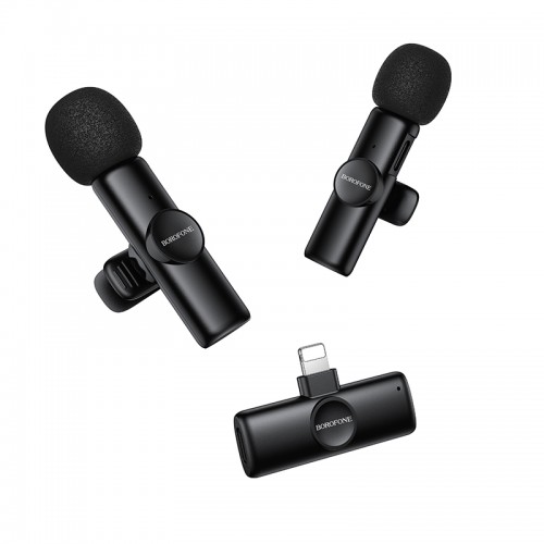 Бездротова мікрофонна система BOROFONE BFK16A Winner dual-mic (Lightning) Black