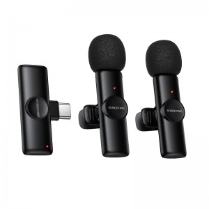 Бездротова мікрофонна система BOROFONE BFK16A Winner dual-mic (Type-C) Чорний