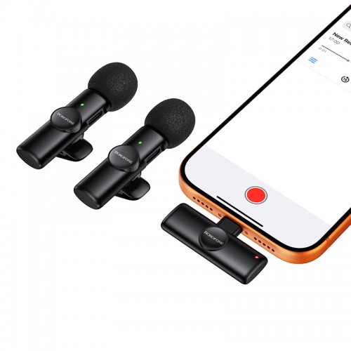 Бездротова мікрофонна система BOROFONE BFK16A Winner dual-mic (Type-C) Чорний