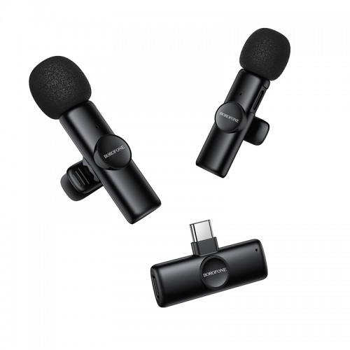 Бездротова мікрофонна система BOROFONE BFK16A Winner dual-mic (Type-C) Чорний