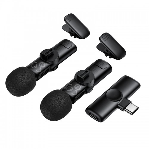 Бездротова мікрофонна система BOROFONE BFK16A Winner dual-mic (Type-C) Чорний