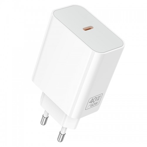 Мережевий зарядний пристрій BOROFONE BA109A Star single port PD40W charger (EU) White