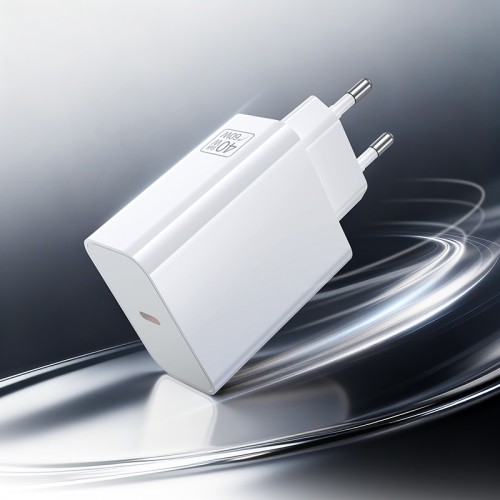 Мережевий зарядний пристрій BOROFONE BA109A Star single port PD40W charger (EU) White