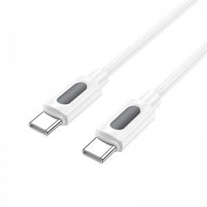 Кабель BOROFONE BX114 Structure 60W silicone charging data cable C to C White