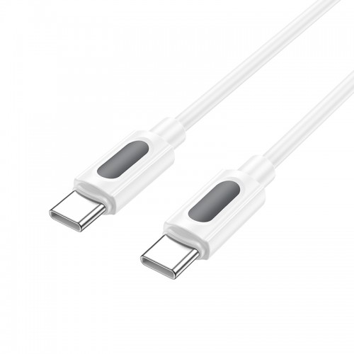 Кабель BOROFONE BX114 Structure 60W silicone charging data cable C to C White