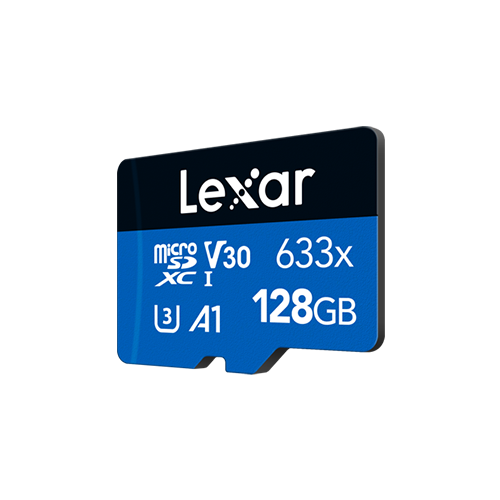 Карта памяти microSDXC (UHS-1 U3) Lexar High-Performance 633x 128Гб класс 10 V30 A1 (100Мб/с) Blue Series (адаптер SD)