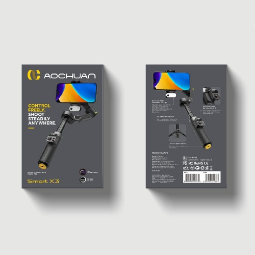 Триосевой стабилизатор AOCHUAN Professional Gimbal Stabilizer for Smartphone SMART S3 Black