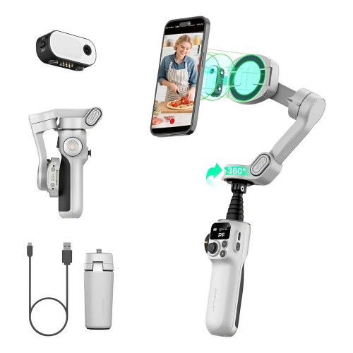 Триосевой стабилизатор AOCHUAN Professional Gimbal Stabilizer для смартфона SMART P2 белый