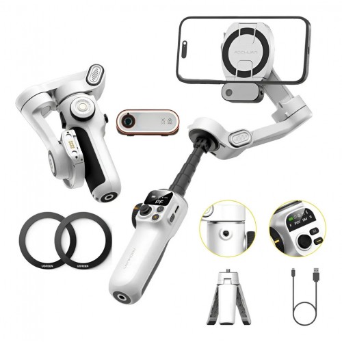 Триосевой стабилизатор AOCHUAN Professional Gimbal Stabilizer для смартфона SMART P2 белый