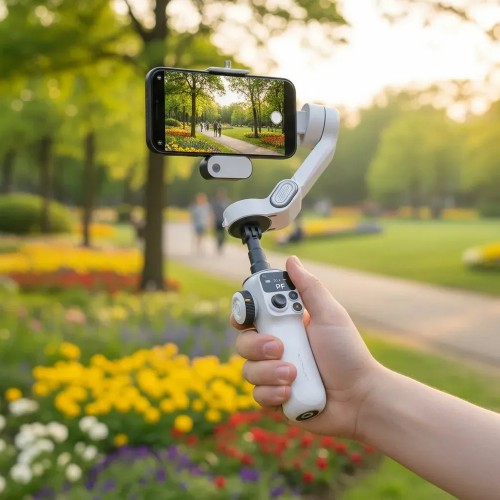 Триосевой стабилизатор AOCHUAN Professional Gimbal Stabilizer для смартфона SMART P2 белый