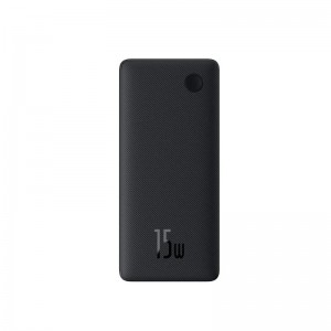 Внешний аккумулятор Baseus Airpow Lite Power Bank 10000mAh 15W Cosmic Black (С простым кабелем USB на Type-C 30 см черный)