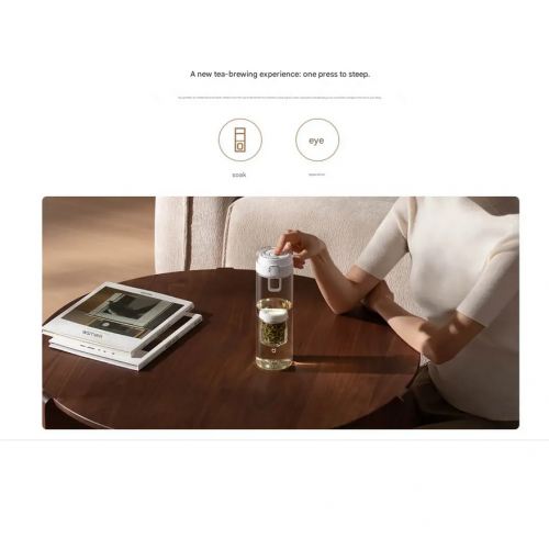 Магнітна пляшка для води та чаю Xiaomi Mijia Magnetic Tea Storage Cup Black