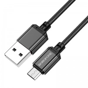 Кабель BOROFONE BX87 Sharp зарядный дата-кабель для Micro черный