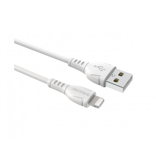 Кабель BOROFONE BX51 USB to iP 2.4A,1m, PVC, PVC connectors, White