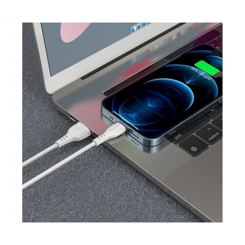 Кабель BOROFONE BX51 USB to iP 2.4A,1m, PVC, PVC connectors, White