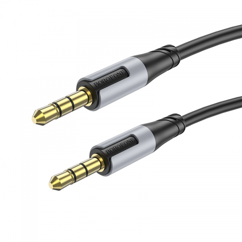 Аудиокабель BOROFONE BL19 3.5mm male to 3.5mm male, TPE, 1м Черный