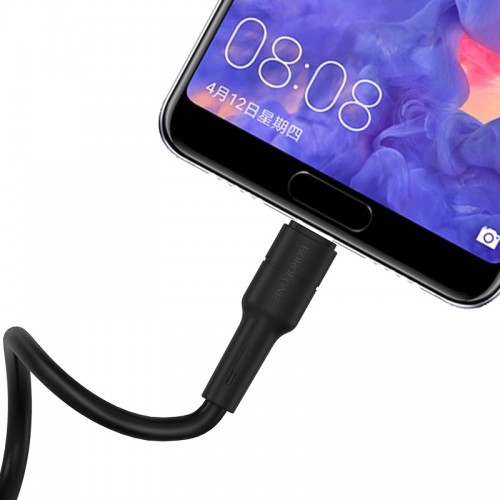 Кабель BOROFONE BX30 USB to Type-C, 3A, 1m, silicone, TPE connectors, Black