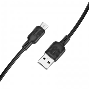 Кабель BOROFONE BX113 Lenny силиконовый зарядный дата-кабель Micro (L=1M) Черный
