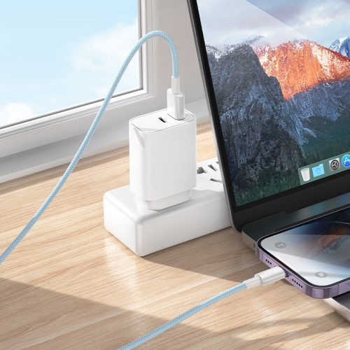 Кабель BOROFONE BX117 Source зарядный дата-кабель iP Белый