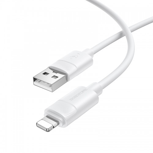 Кабель BOROFONE BX123 Leya силиконовый зарядный кабель для передачи данных iP Белый