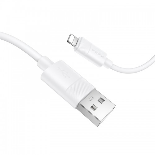 Кабель BOROFONE BX123 Leya силиконовый зарядный кабель для передачи данных iP Белый