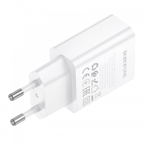 Мережевий зарядний пристрій BOROFONE BA110A Lemi single port charger (EU) White
