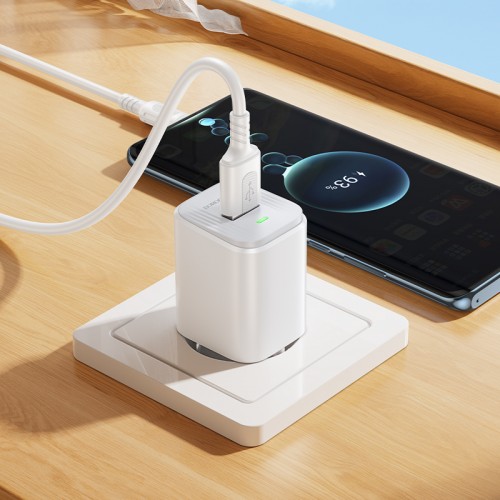 Мережевий зарядний пристрій BOROFONE BAS82A Star single port QC3.0 charger set (Type-C) (EU) White