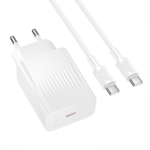 Мережевий зарядний пристрій BOROFONE BAS75A Source single port PD30W charger set (C to C) (EU)White