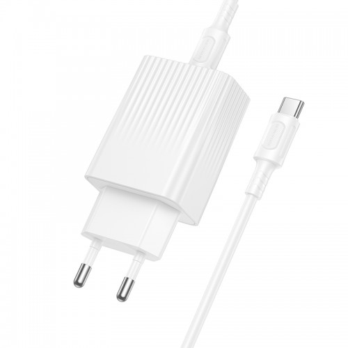 Мережевий зарядний пристрій BOROFONE BAS75A Source single port PD30W charger set (C to C) (EU)White
