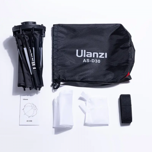 Софтбокс Ulanzi AS-D30 восьмиугольный софтбокс, 30 см, мини-крепление Bowens и решетка (UV-L083GBB1 AS-D30)